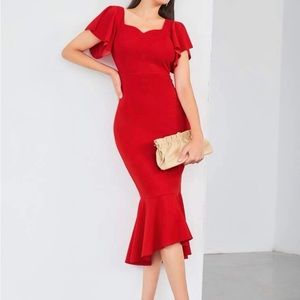 Backless Red Party Dress